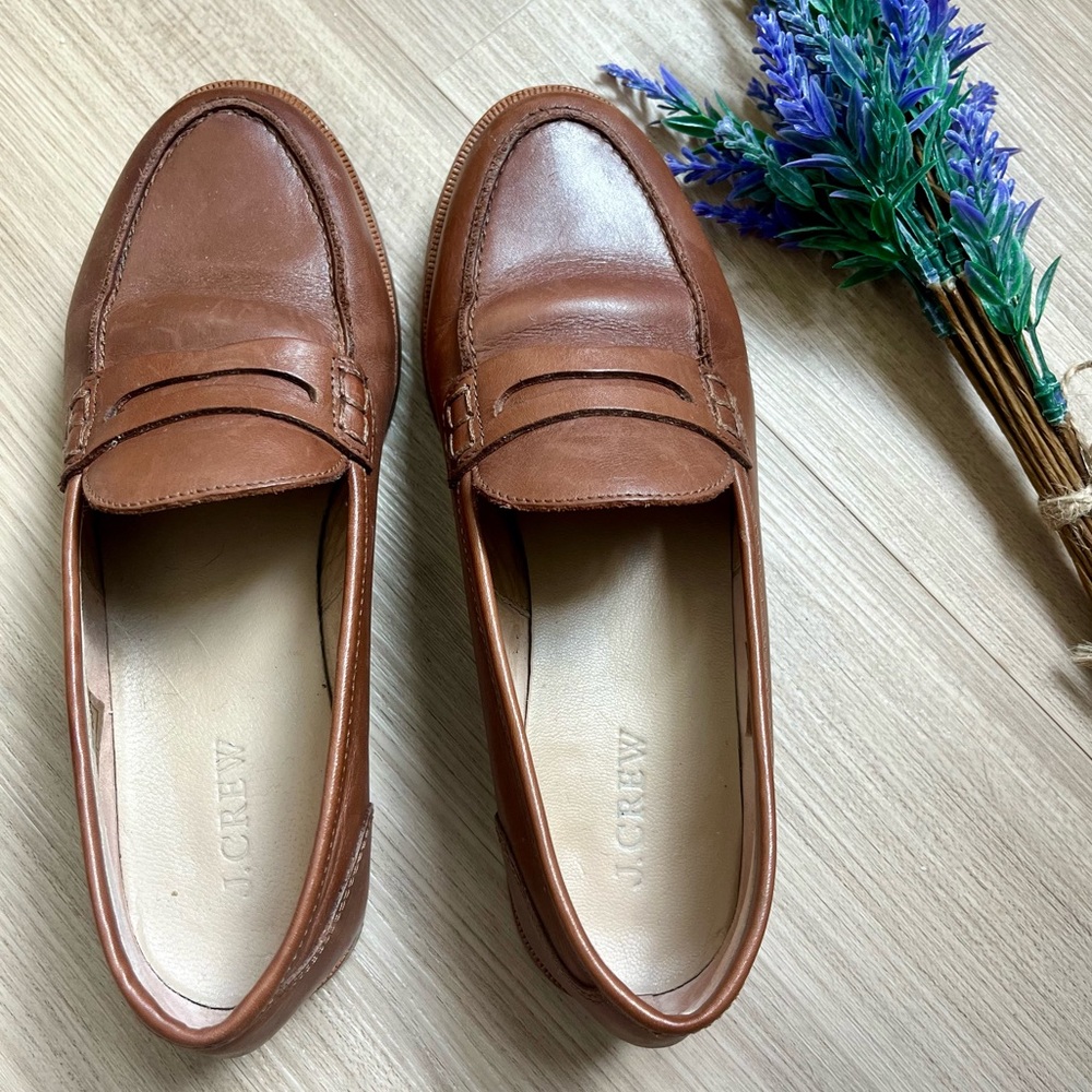 J Crew real leather Ryan loafers
